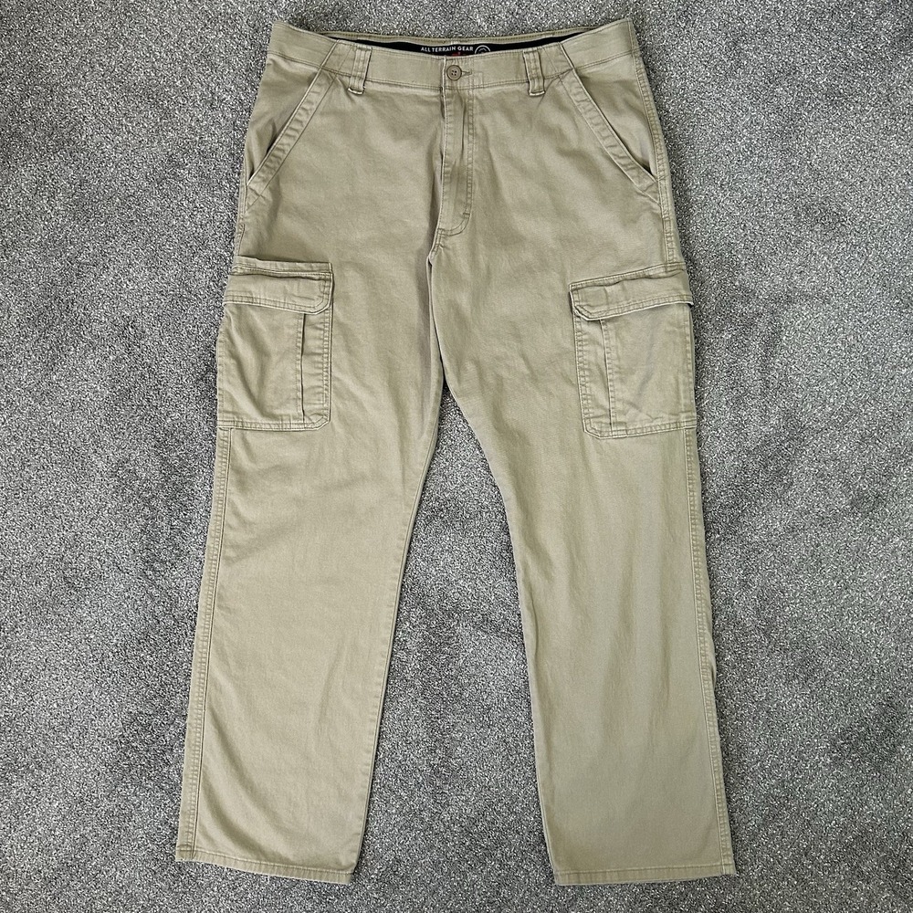 Wrangler ATG Cargo Pants ~Men's 36x32~ Khaki Stretch